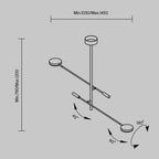 Lampa sufitowa Maytoni Fad IP20 x MOD070CL-L15B3K1 | Czarny