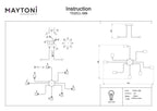 Lampa sufitowa Maytoni Gilbert IP20 8xE27 T532CL-08B | Czarny