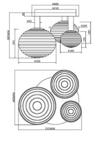 Lampa sufitowa Maytoni Reels IP20 3xE14 MOD268CL-03B | Czarny