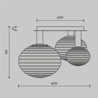 Lampa sufitowa Maytoni Reels IP20 3xE14 MOD268CL-03B | Czarny
