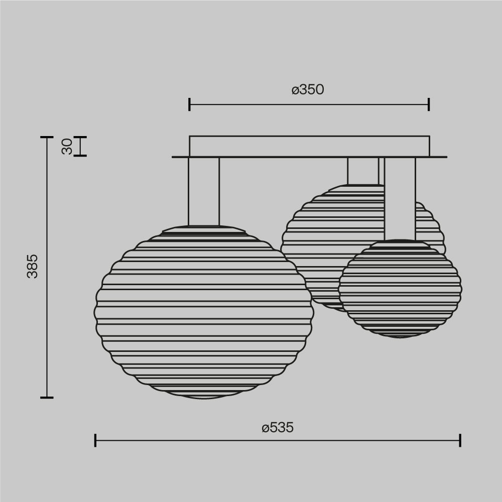 Lampa sufitowa Maytoni Reels IP20 3xE14 MOD268CL-03B | Czarny