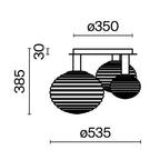 Lampa sufitowa Maytoni Reels IP20 3xE14 MOD268CL-03B | Czarny