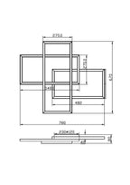 Lampa sufitowa Maytoni Rida IP20 x MOD015CL-L80GK | Złoto