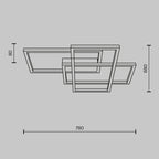Lampa sufitowa Maytoni Rida IP20 x MOD015CL-L80GK | Złoto