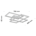 Lampa sufitowa Maytoni Rida IP20 x MOD015CL-L80W | Biały