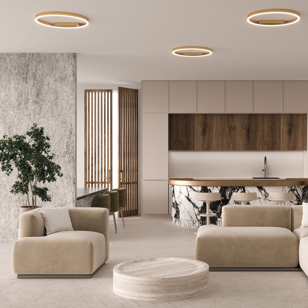Lampa sufitowa Maytoni Rim IP20 x MOD058CL-L35BSK | Mosiądz