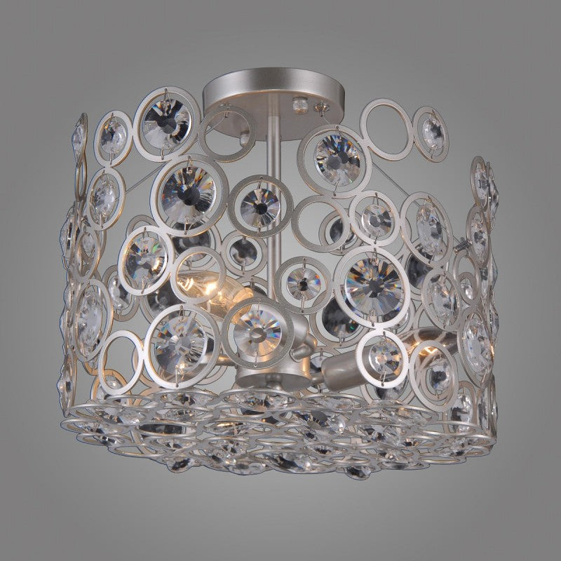 Lampa sufitowa Nardo śr. 35cm 3xE14 | srebrny szampański/transparentny