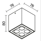 Lampa sufitowa Outdoor Ares IP54 x O309CL-L8GF3K | Grafit