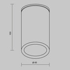 Lampa sufitowa Outdoor Roll IP54 1xGU10 O307CL-01B | Czarny