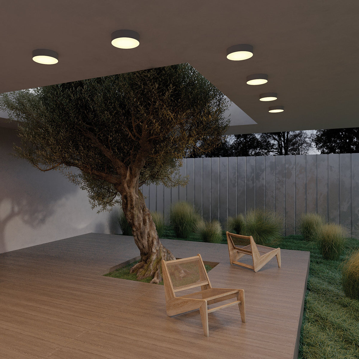 Lampa sufitowa Outdoor Zon IP IP65 x O431CL-L30B3K | Czarny