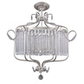 Lampa sufitowa RINALDO śr. 66cm 6xE14 | srebrny szampański/transparentny