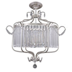 Lampa sufitowa RINALDO śr. 66cm 6xE14 | srebrny szampański/transparentny