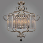 Lampa sufitowa RINALDO śr. 66cm 6xE14 | srebrny szampański/transparentny