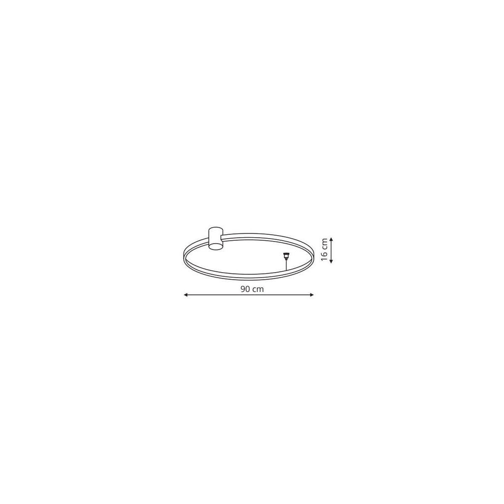 Lampa sufitowa RING L LED 48W zmienna barwa światła CCT | czarny