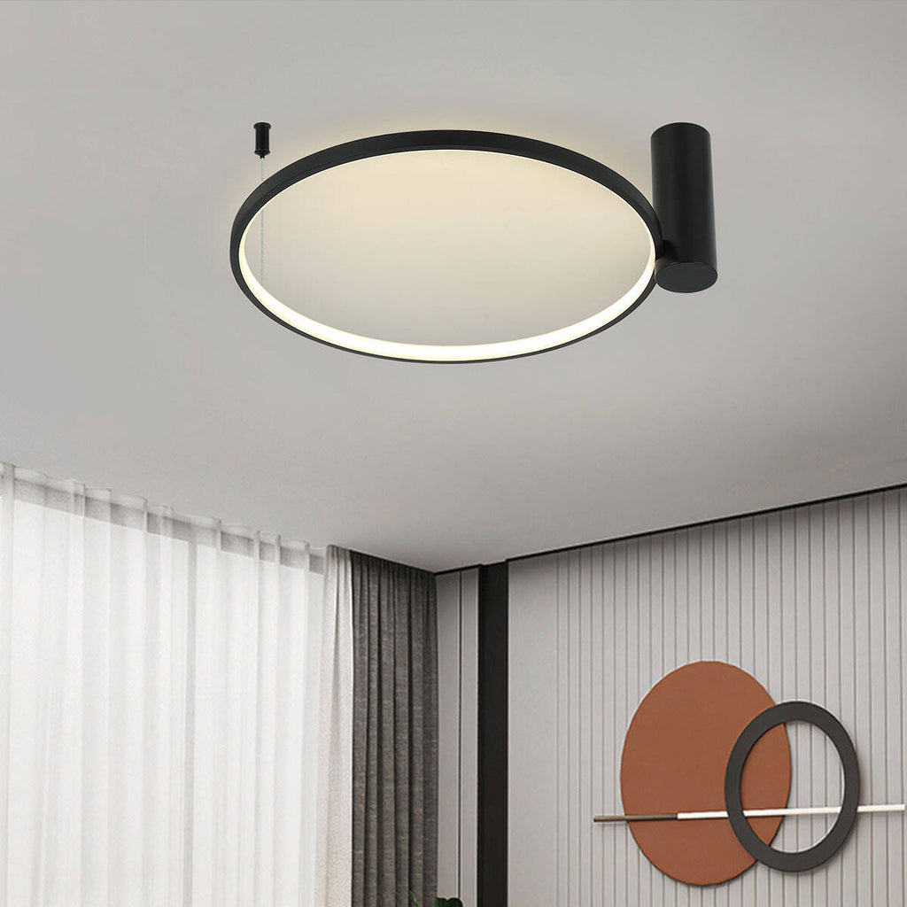 Lampa sufitowa RING S 60cm LED 35W zmienna barwa światła CCT | czarny