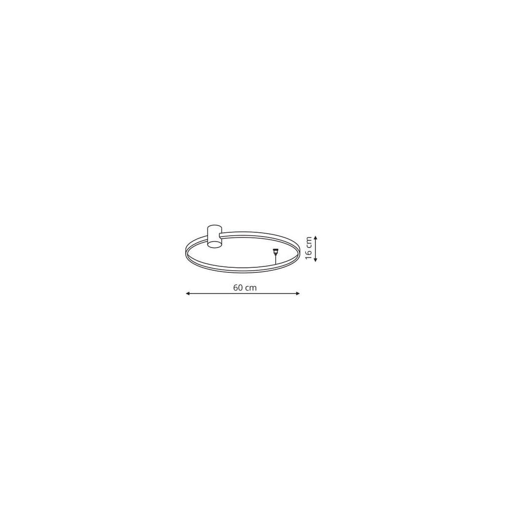 Lampa sufitowa RING S, czarna, 35W LED, barwa ciepła 3000K