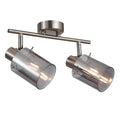 Lampa sufitowa Santia szer. 18cm 2xE14 | srebrny/dymiony