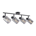 Lampa sufitowa Sardo dł. 62cm 4xE14 | czarny/dymiony