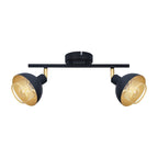 Lampa sufitowa Savio 47,5cm 2xE14 | czarny/złoty