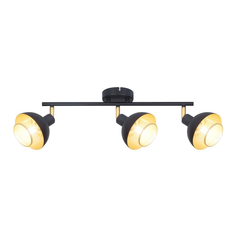 Lampa sufitowa Savio 65,5cm 3xE14 | czarny/złoty