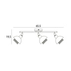 Lampa sufitowa Savio 65,5cm 3xE14 | czarny/złoty