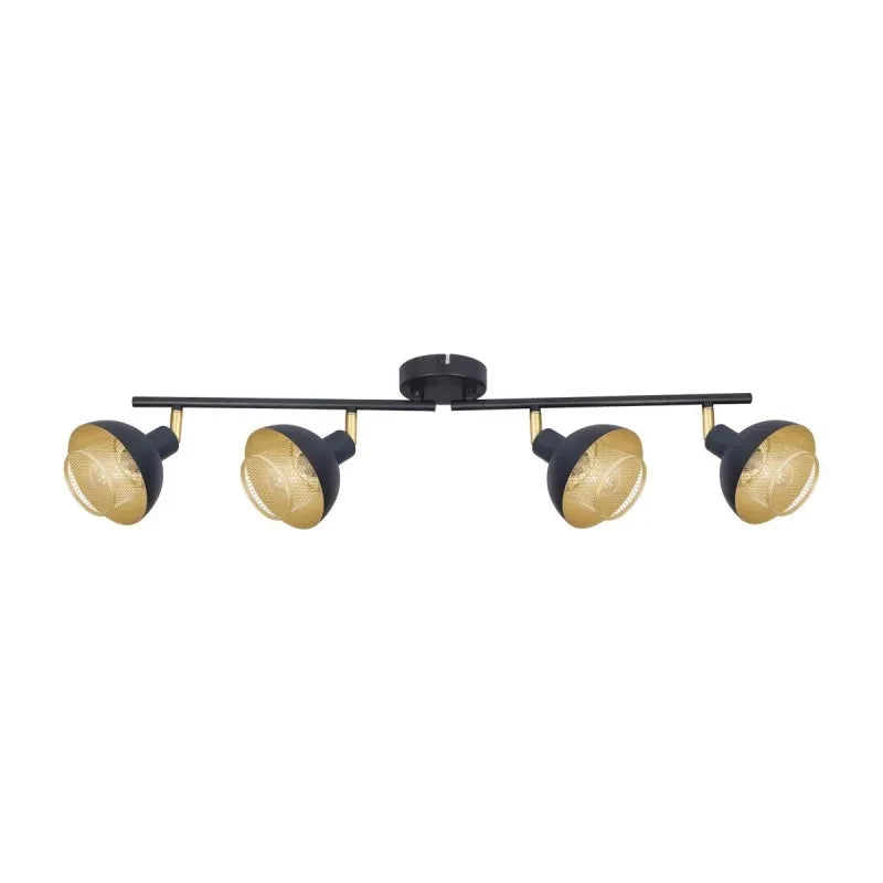 Lampa sufitowa Savio 84,5cm 4xE14 | czarny/złoty