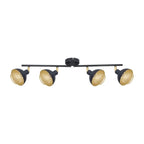Lampa sufitowa Savio 84,5cm 4xE14 | czarny/złoty
