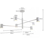 Lampa sufitowa Snow 6, biała, 6x50W GU10