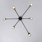 Lampa sufitowa Snow 6, czarna, 6x50W GU10