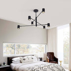 Lampa sufitowa Snow 6, czarna, 6x50W GU10