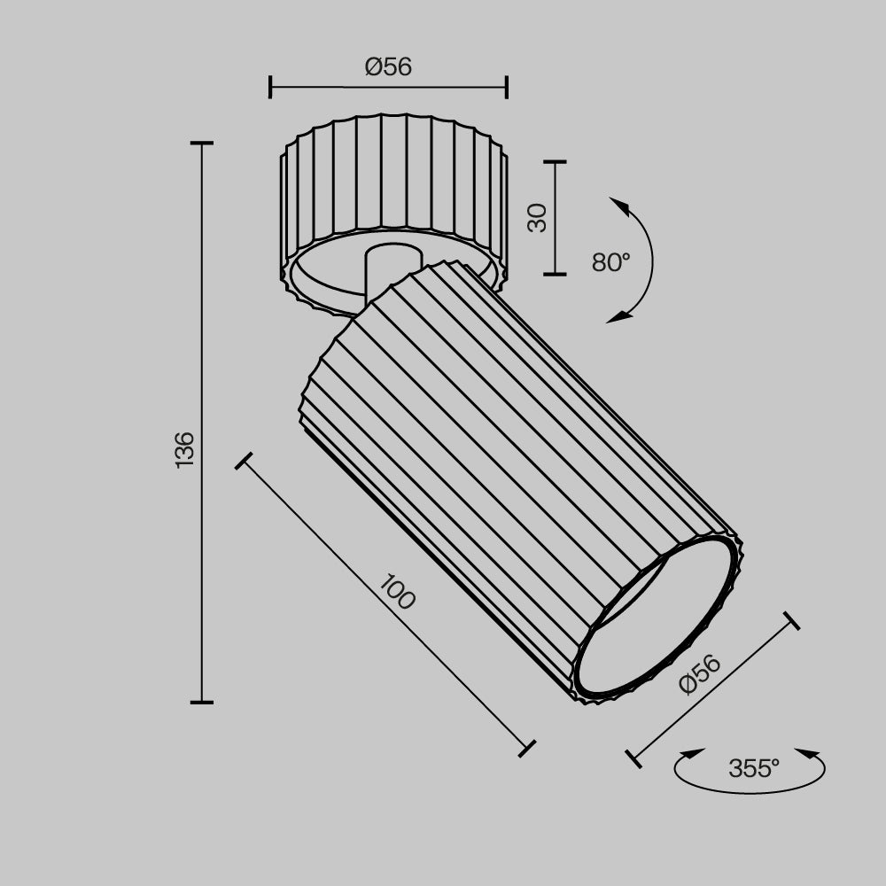Lampa sufitowa Technical Calipso IP20 1xGU10 C108CL-01-GU10-BS | Mosiądz