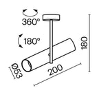 Lampa sufitowa Technical Elti IP20 1xGU10 C020CL-01GB | Czarny