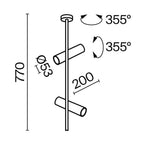 Lampa sufitowa Technical Elti IP20 2xGU10 C021CL-02B | Czarny