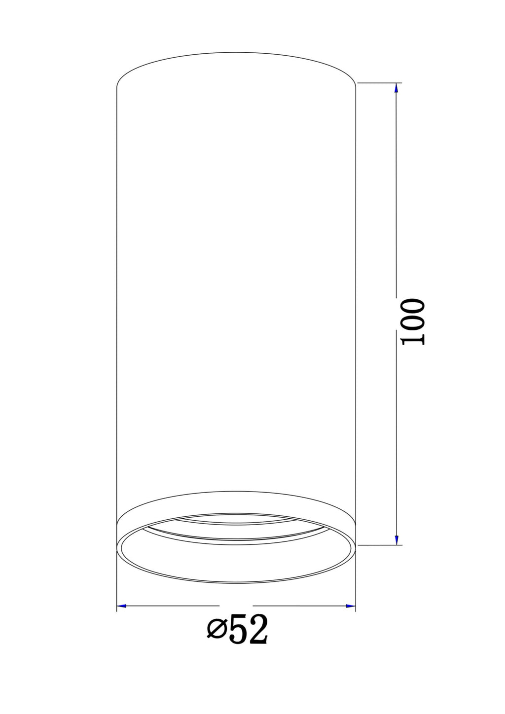 Lampa sufitowa Technical FOCUS S IP20 1xGU10 C052CL-01BS | Mosiądz