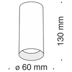Lampa sufitowa Technical Focus IP20 1xGU10 C010CL-01W | Biały