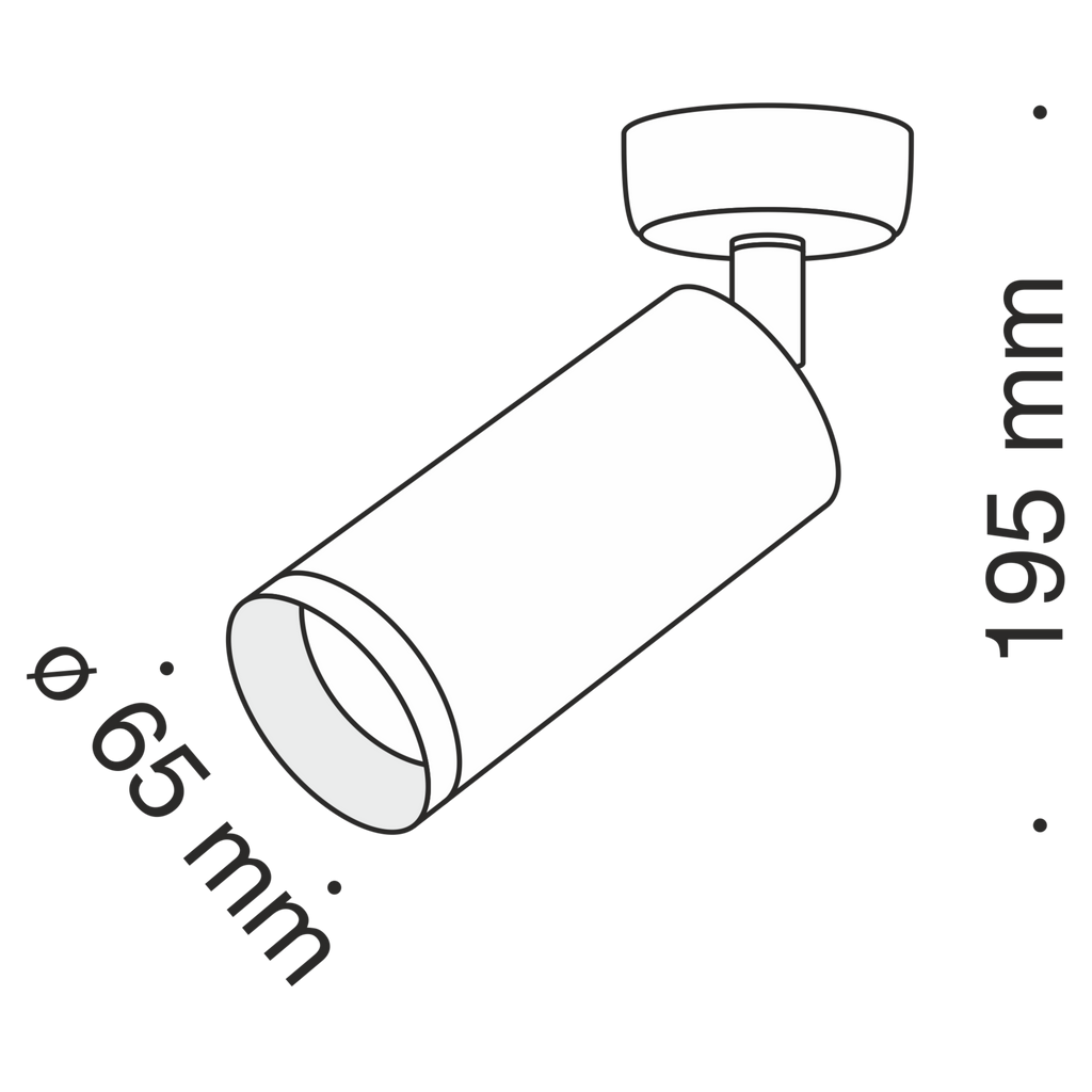 Lampa sufitowa Technical Focus IP20 1xGU10 C017CW-01W | Biały