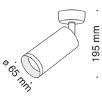 Lampa sufitowa Technical Focus IP20 1xGU10 C017CW-01W | Biały