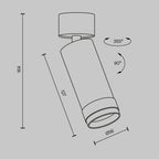 Lampa sufitowa Technical Focus Zoom IP20 x C055CL-L12W3K-Z-W | Biały