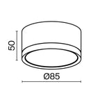 Lampa sufitowa Technical Hoop IP20 1xGX53 C086CL-GX53-SRD-W | Biały