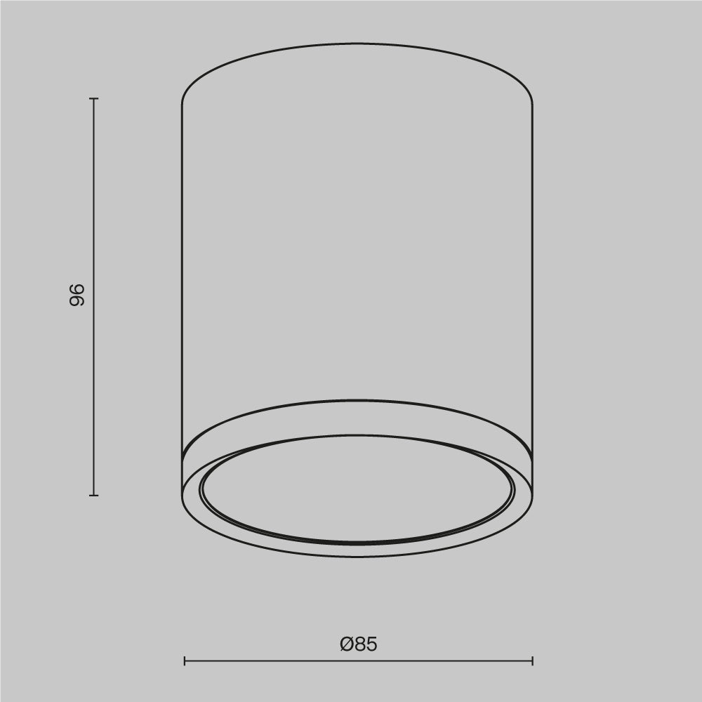 Lampa sufitowa Technical Hoop IP20 1xGX53 C086CM-GX53-MRD-B | Czarny