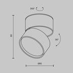 Lampa sufitowa Technical Onda IP20 x C024CL-12W3K-W-1 | Biały
