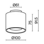 Lampa sufitowa Technical Planet IP20 x C009CW-L12B | Czarny