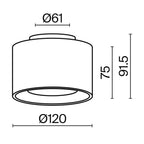 Lampa sufitowa Technical Planet IP20 x C009CW-L16W | Biały