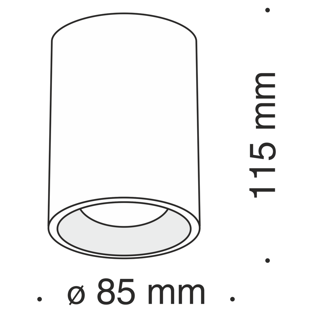 Lampa sufitowa Technical Slim IP20 1xGU10 C012CL-01B | Czarny