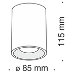 Lampa sufitowa Technical Slim IP20 1xGU10 C012CL-01B | Czarny