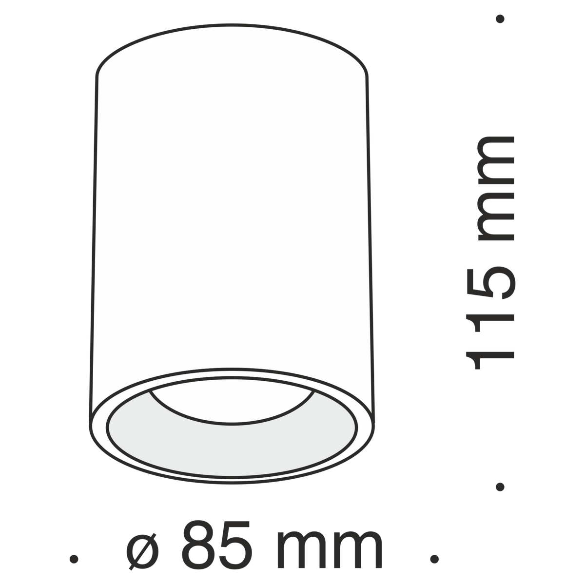 Lampa sufitowa Technical Slim IP20 1xGU10 C012CL-01B | Czarny