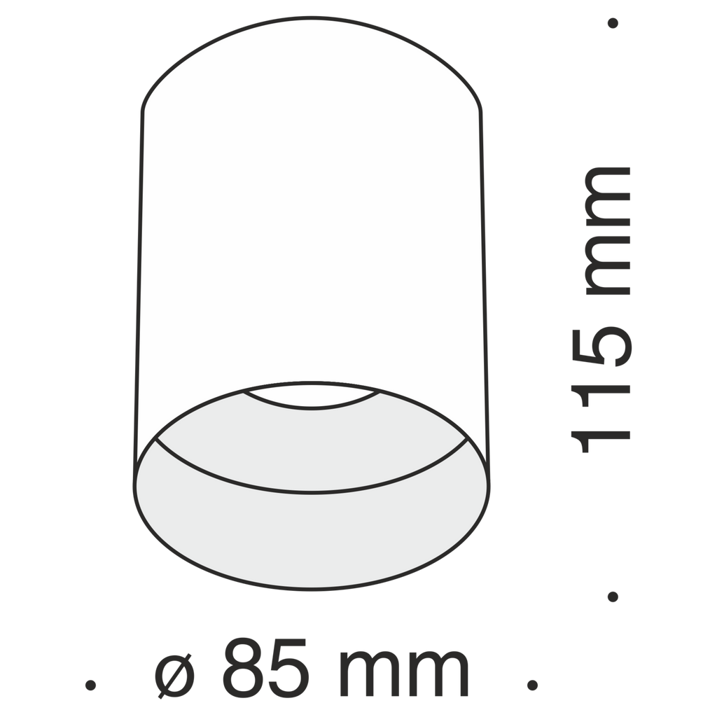 Lampa sufitowa Technical Slim IP20 1xGU10 C014CL-01W | Biały