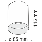 Lampa sufitowa Technical Slim IP20 1xGU10 C014CL-01W | Biały