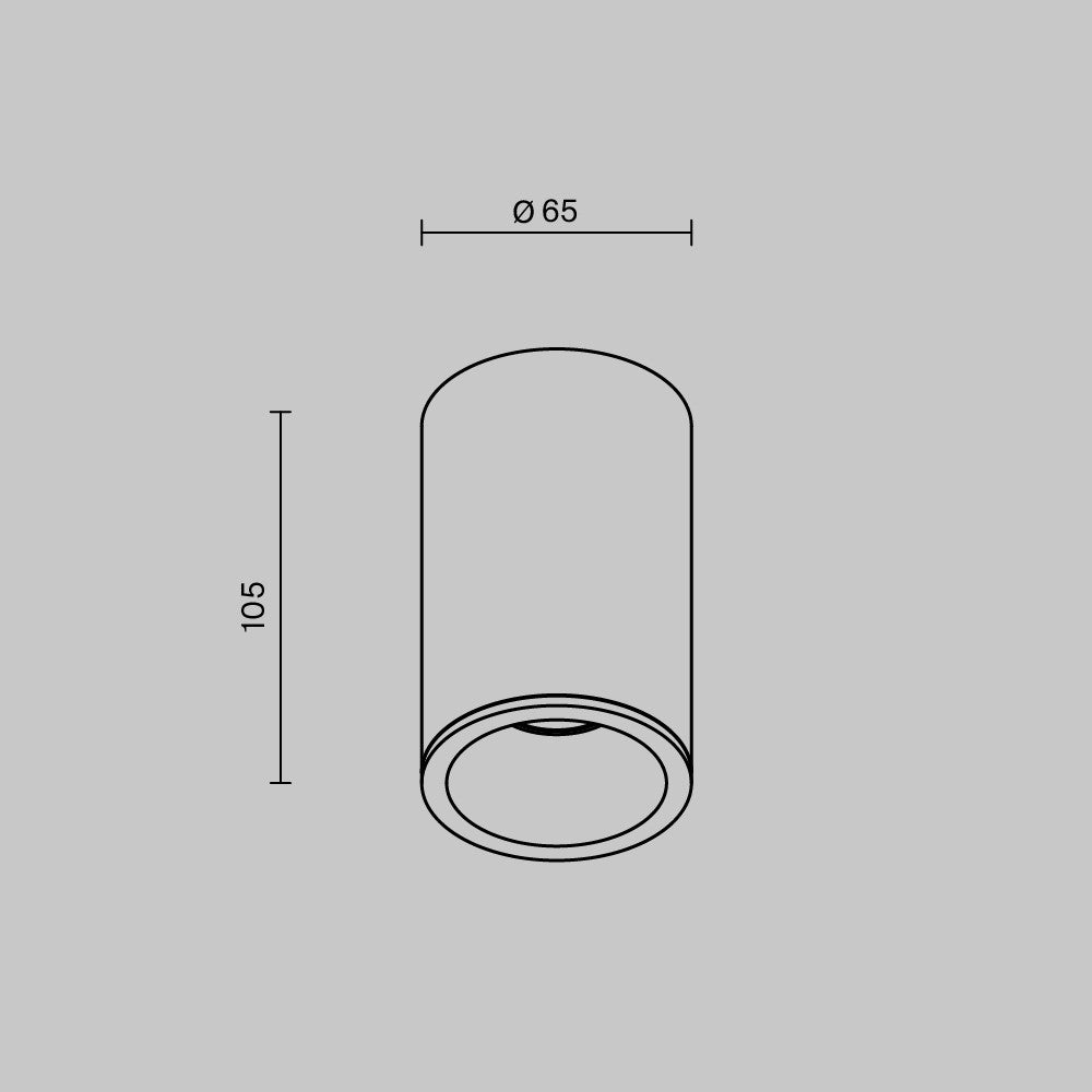 Lampa sufitowa Technical Zoom IP54 1xGU10 C029CL-01-S-B | Czarny