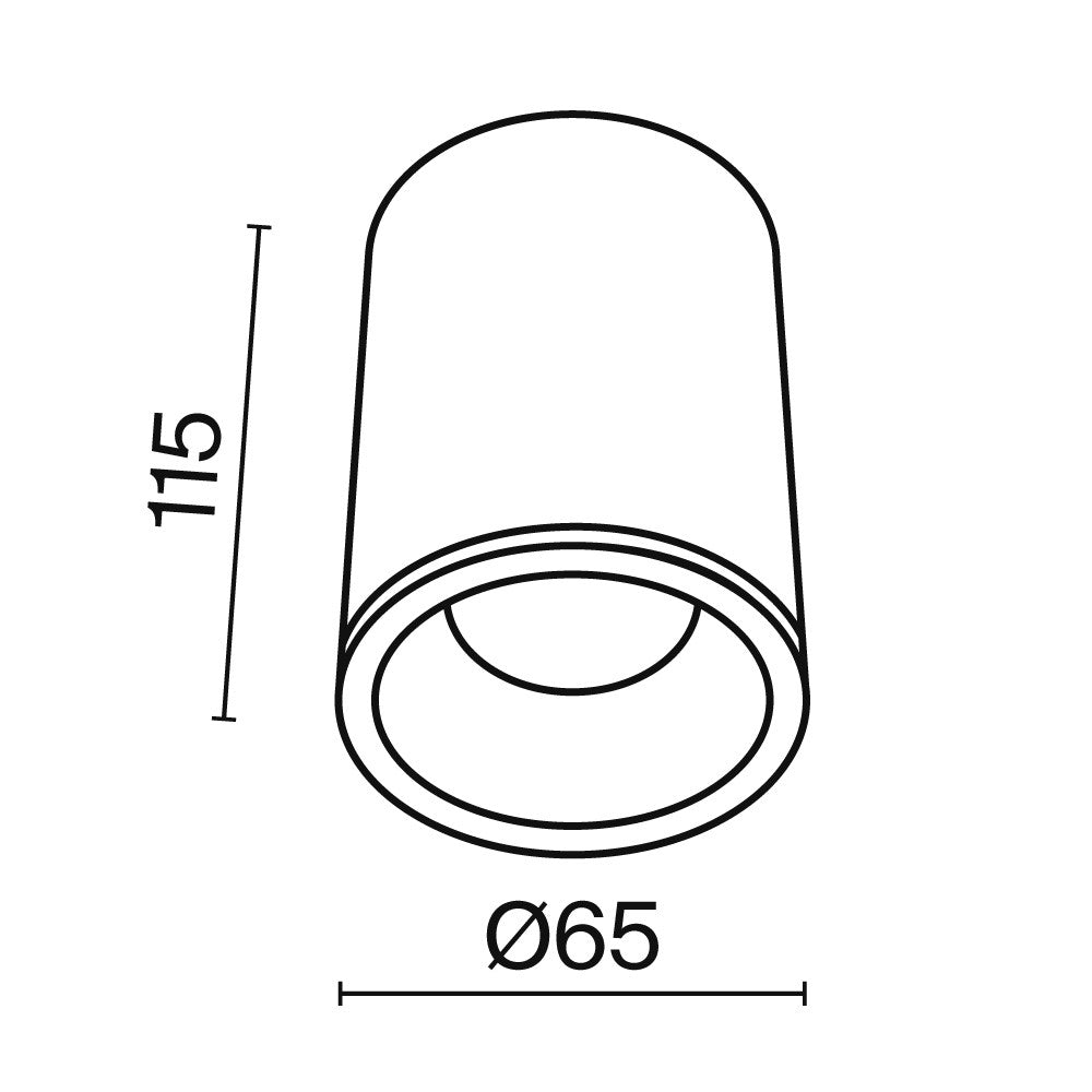 Lampa sufitowa Technical Zoom IP54 1xGU10 C029CL-01-S-W | Biały